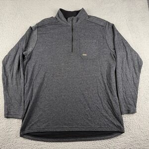 Ariat Rebar Pullover Mens XL Gray Heathered 1/4 Zip Long Sleeve Pocket